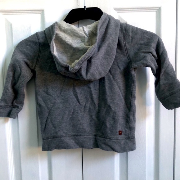 Tea Collection Zip-Up Gray Hooded Sweatshirt Unisex Girls Size 3T - Picture 2 of 7